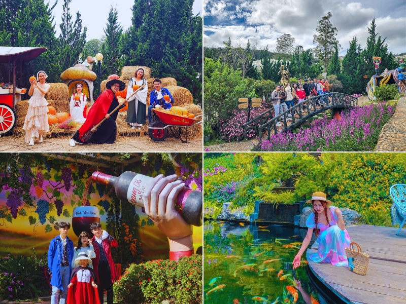 Kinh nghiệm du lịch Đà Lạt tự túc cho người mới 59 Review khu vườn làng cổ tích Dalat Fairytale Land - Giá vé 2025